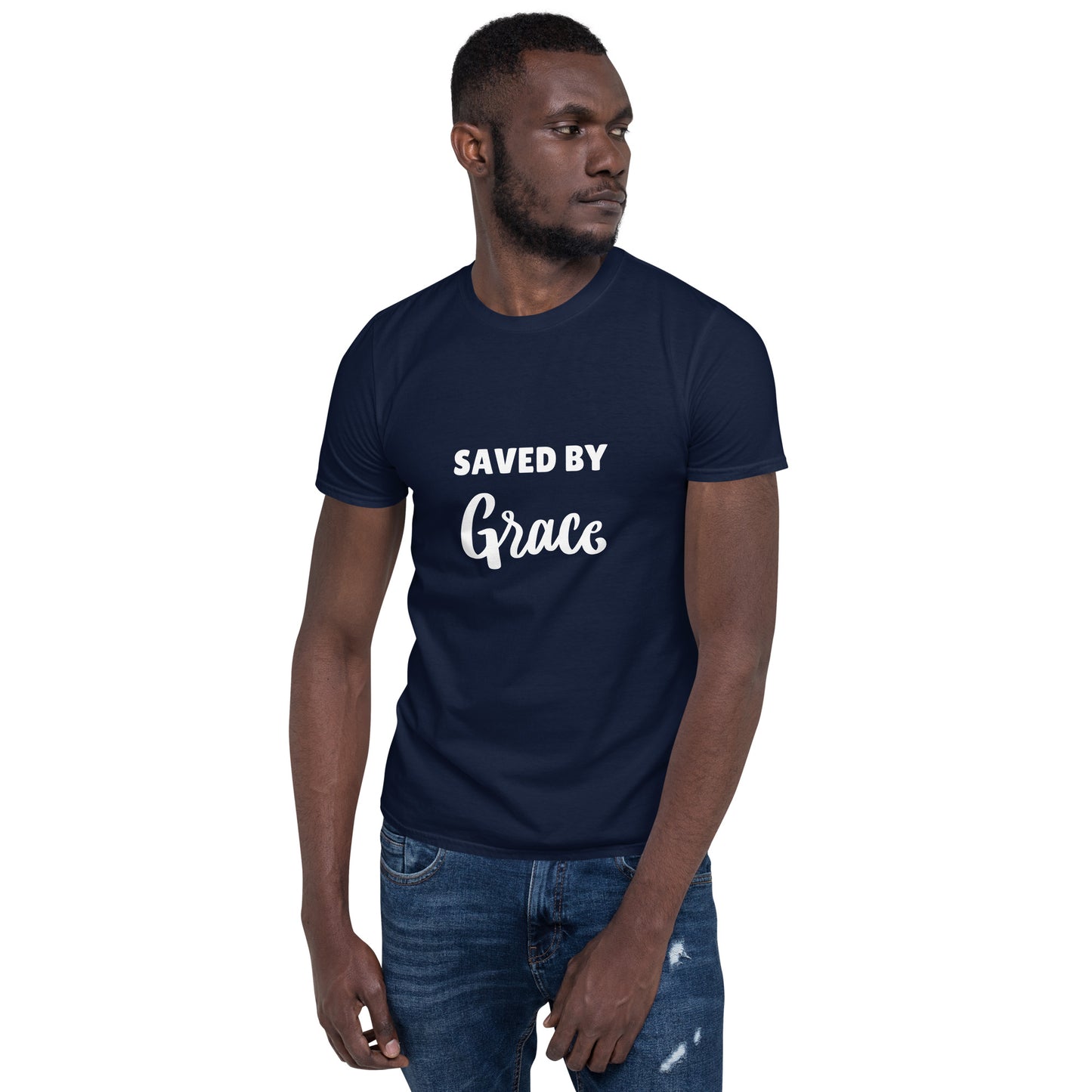 Saved By Grace Short-Sleeve Unisex T-Shirt - Upward Focus