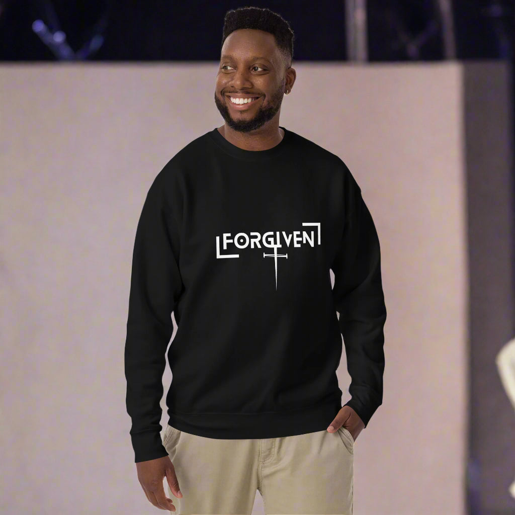 Forgiven Christian Sweatshirt, Forgiven by Jesus, John 1:9 Sweatshirt