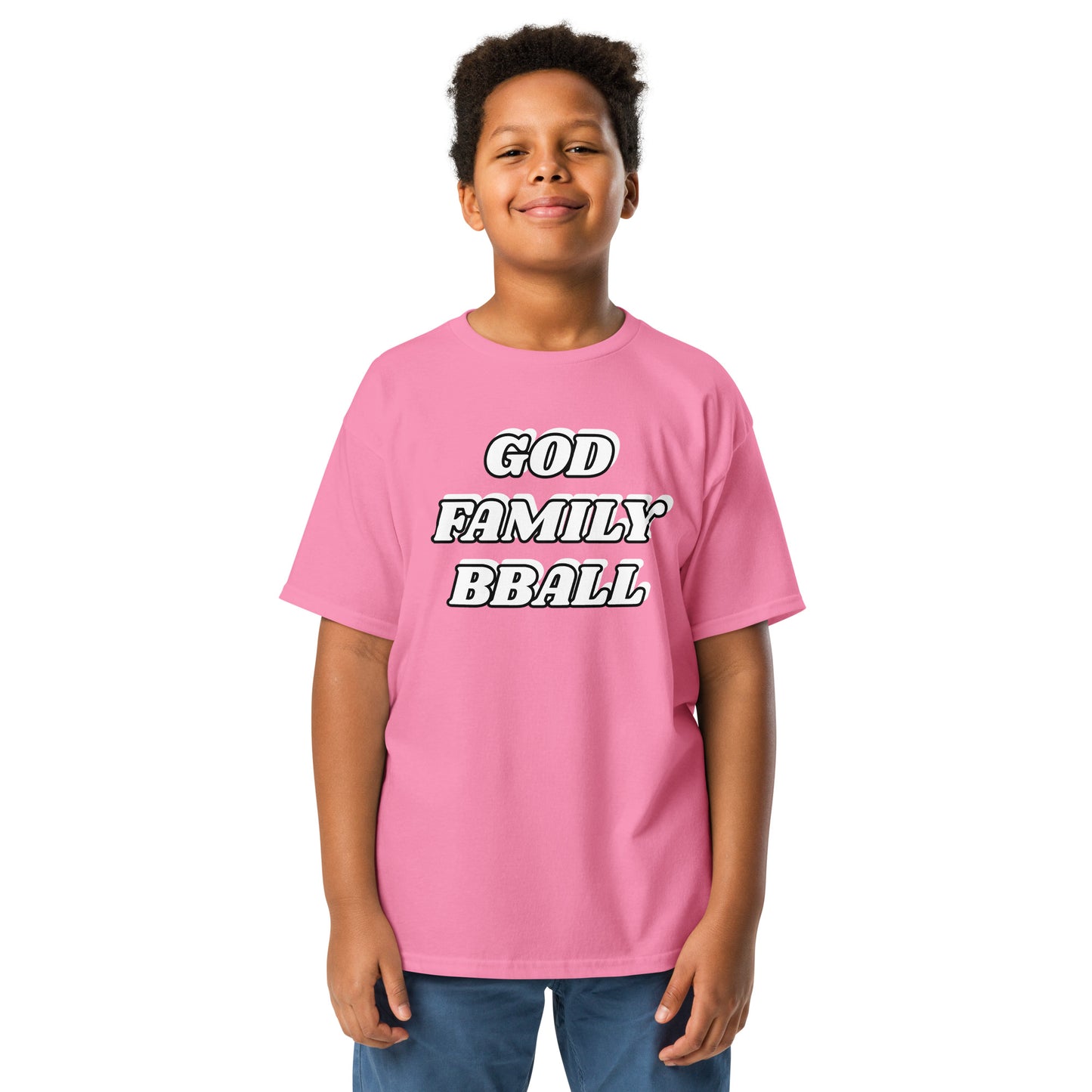 God Family BBall Youth Classic Tee - Upward Focus