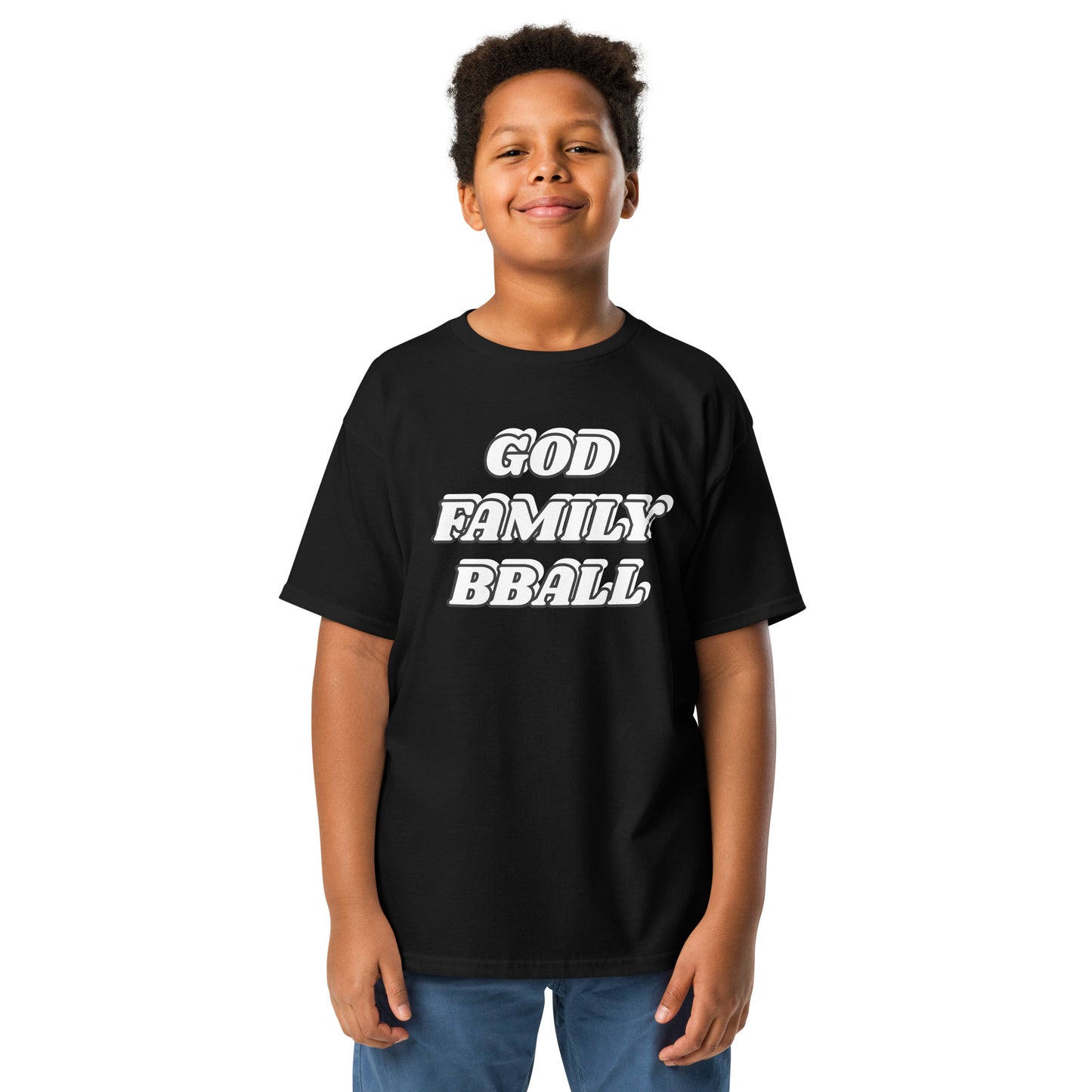 God Family BBall Youth Classic Tee - Upward Focus