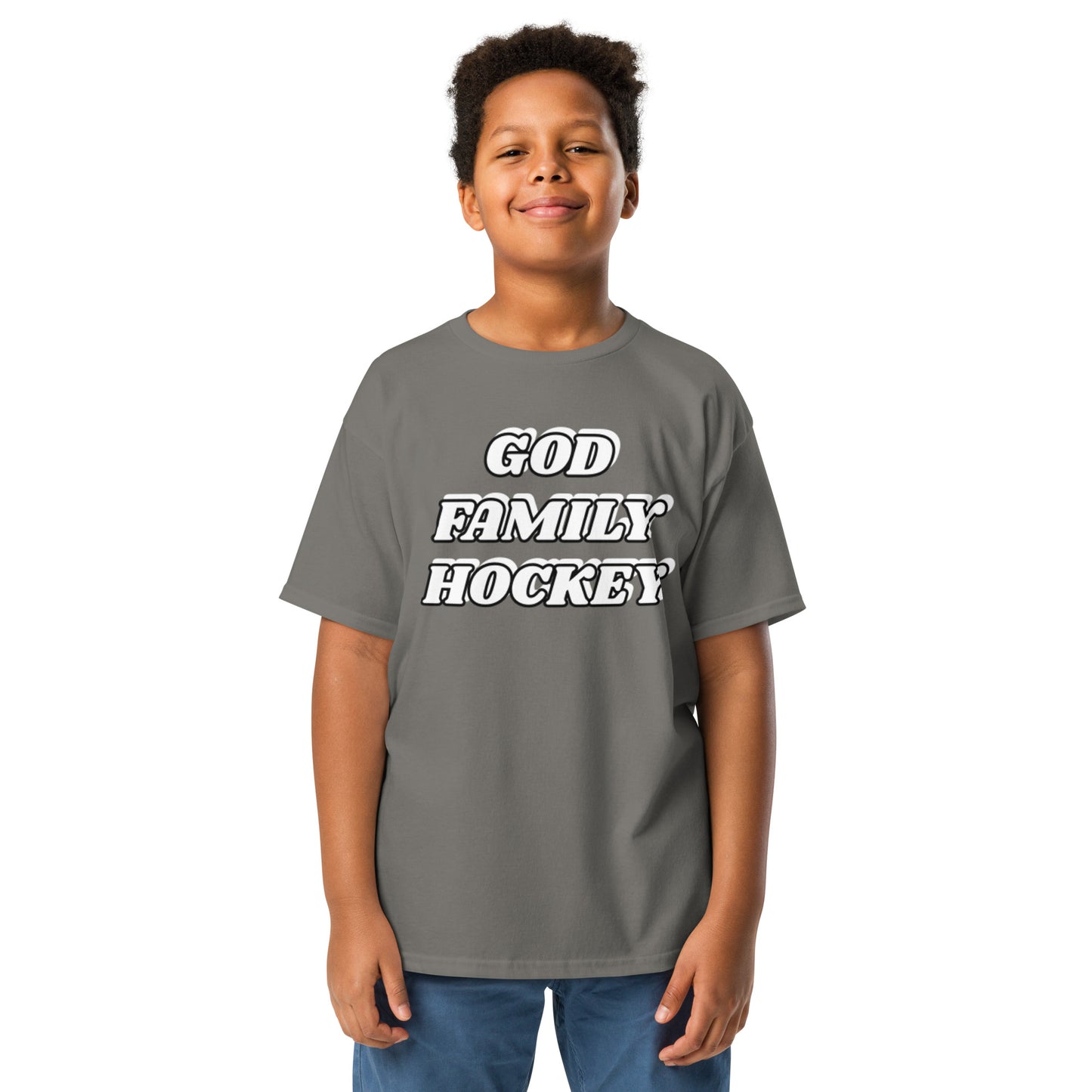 God Family Hockey Youth Classic Tee - Upward Focus