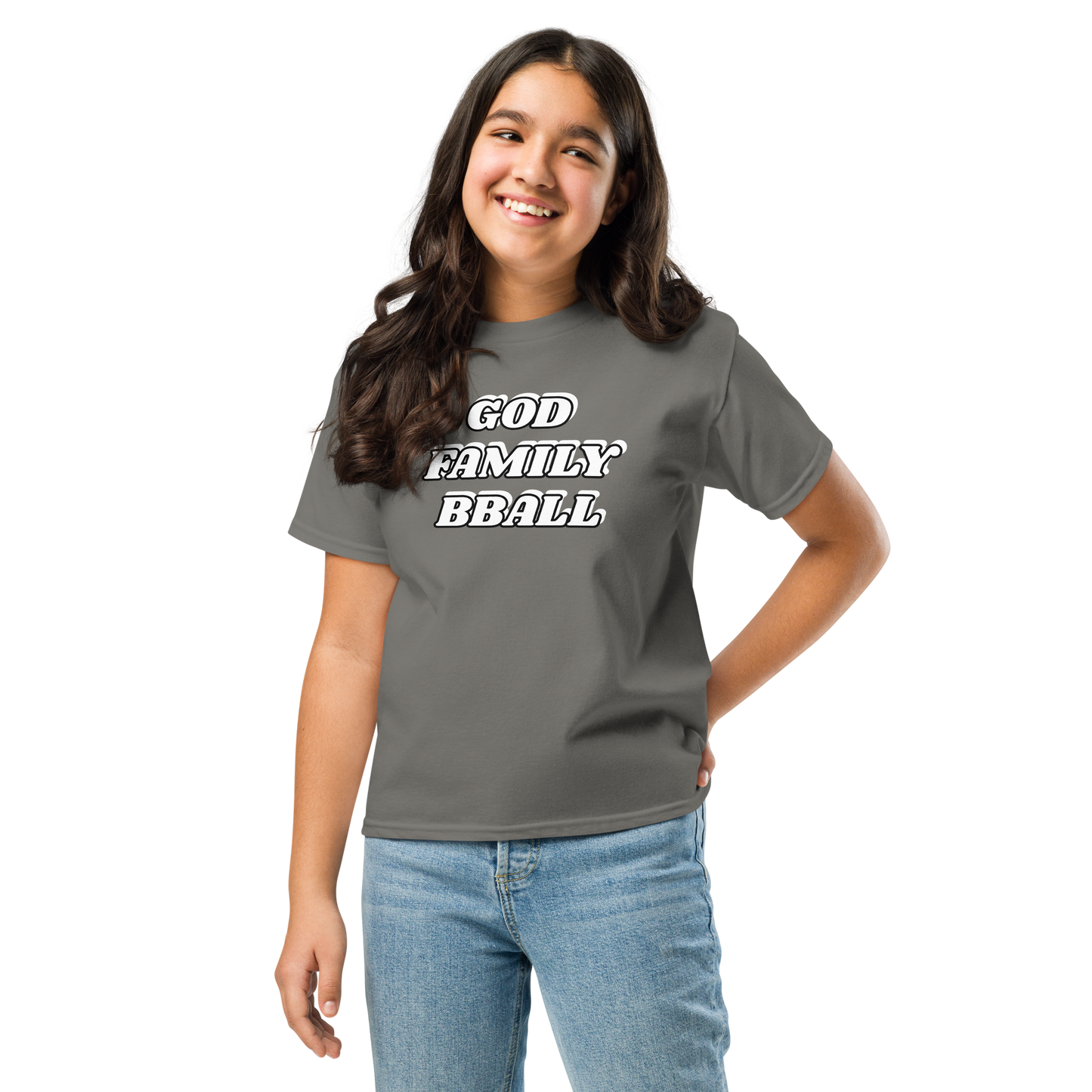 God Family BBall Youth Classic Tee - Upward Focus