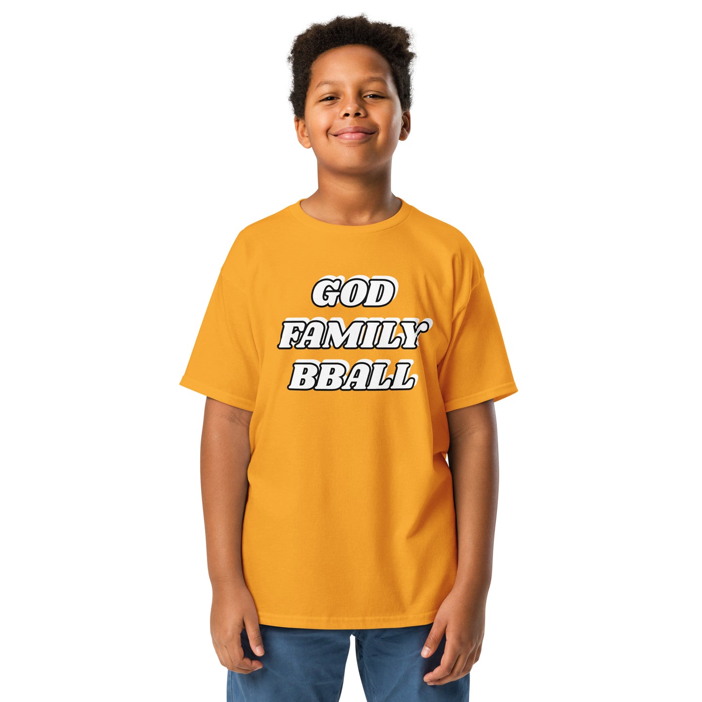 God Family BBall Youth Classic Tee - Upward Focus