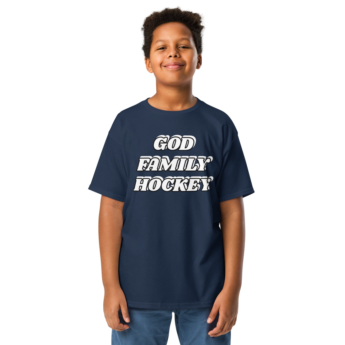 God Family Hockey Youth Classic Tee - Upward Focus