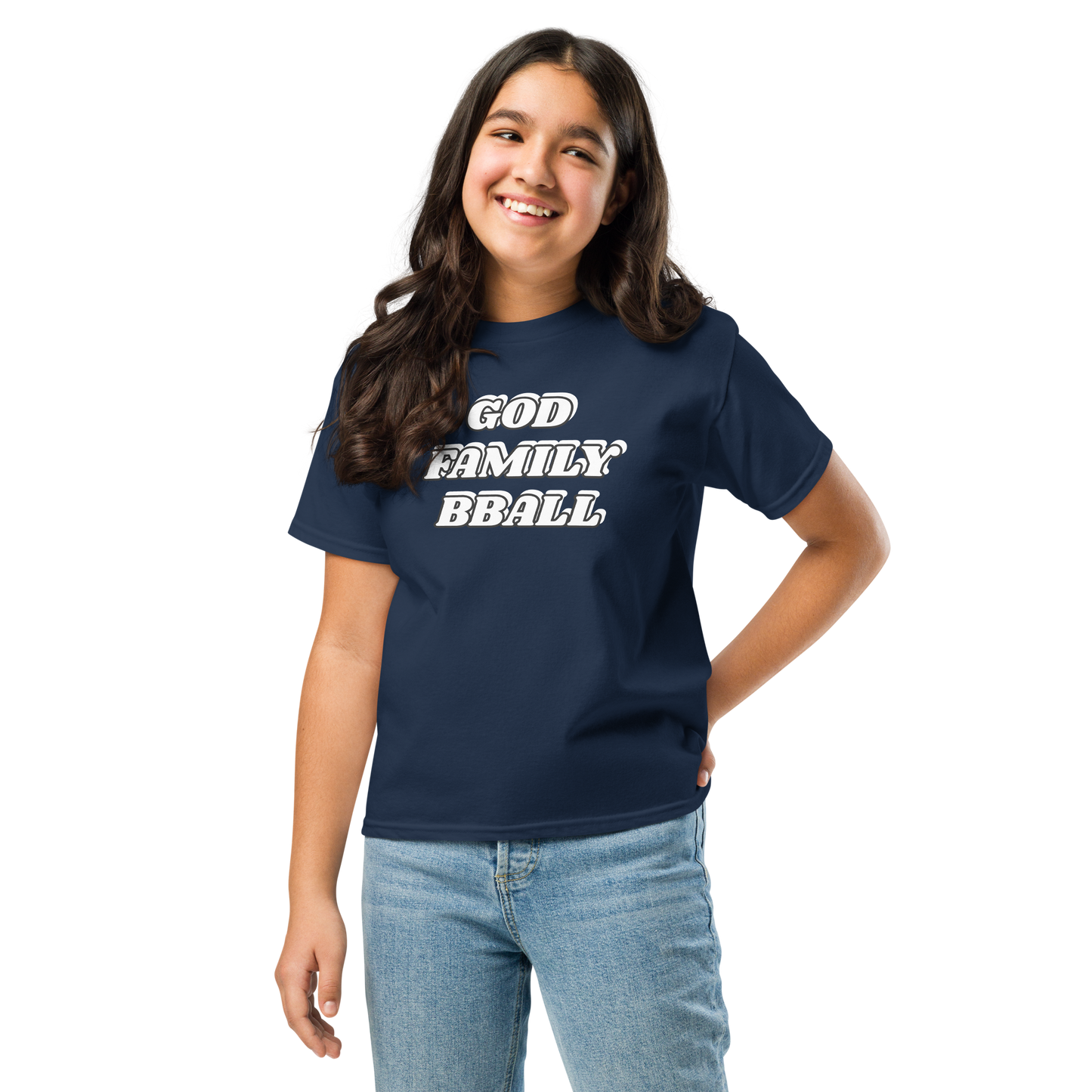God Family BBall Youth Classic Tee - Upward Focus