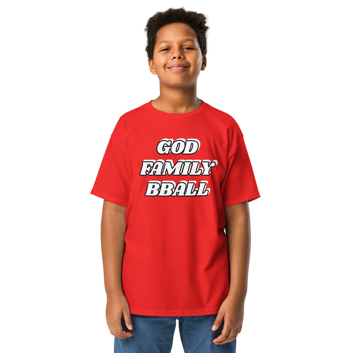 God Family BBall Youth Classic Tee - Upward Focus
