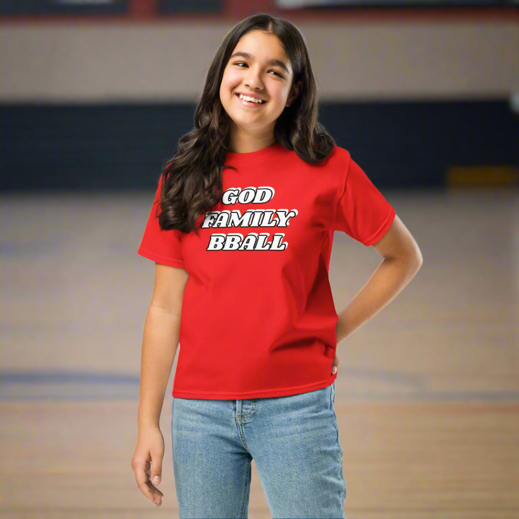 God Family BBall Youth Classic Tee - Upward Focus