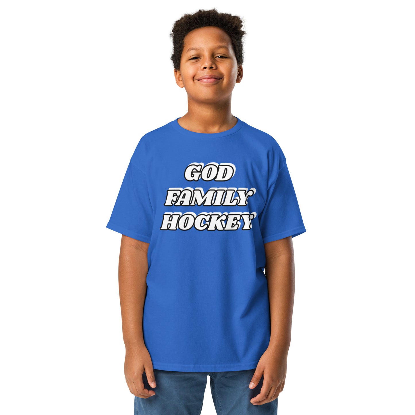 God Family Hockey Youth Classic Tee - Upward Focus