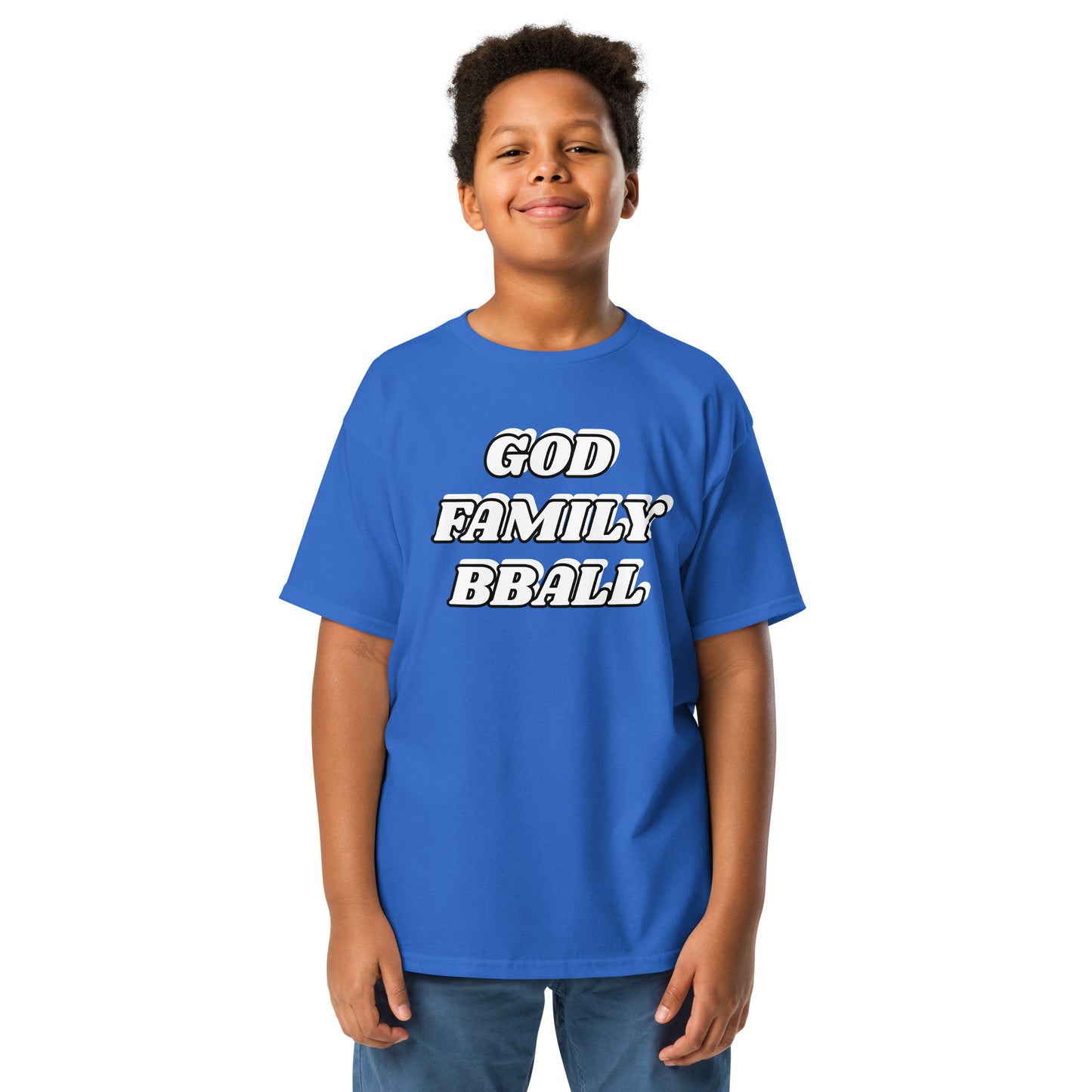 God Family BBall Youth Classic Tee - Upward Focus