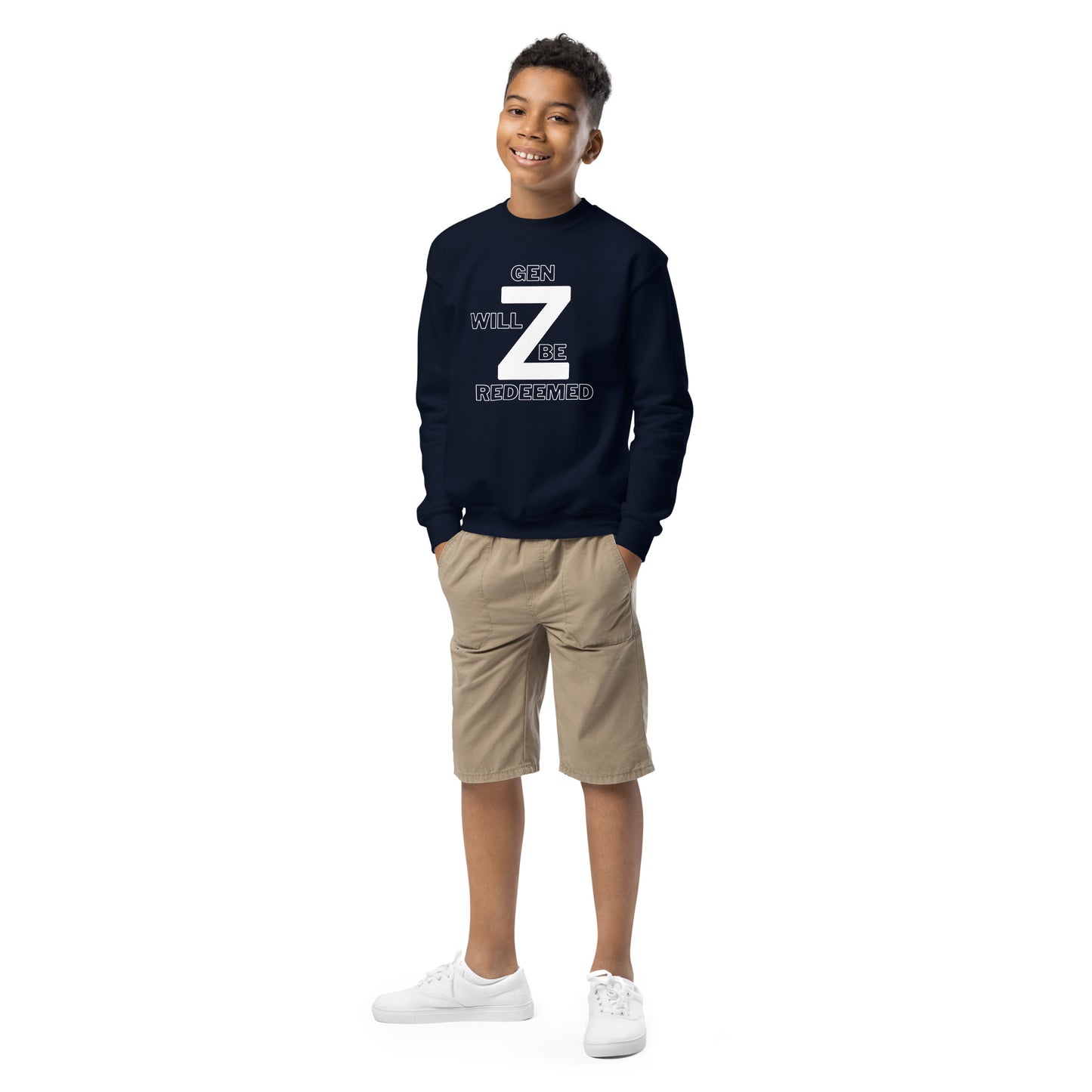 Gen Z Will Be Redeemed Youth Crewneck Sweatshirt - Upward Focus