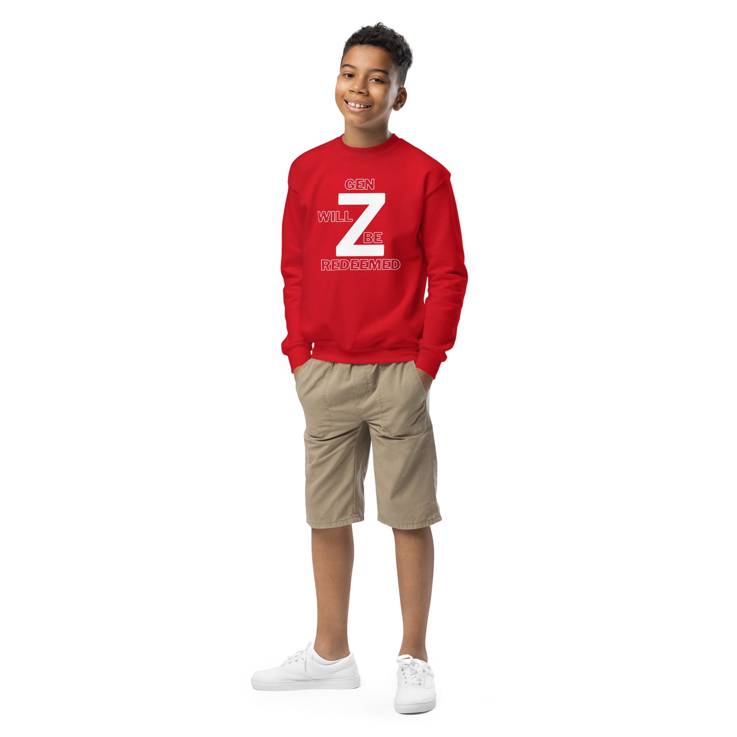 Gen Z Will Be Redeemed Youth Crewneck Sweatshirt - Upward Focus