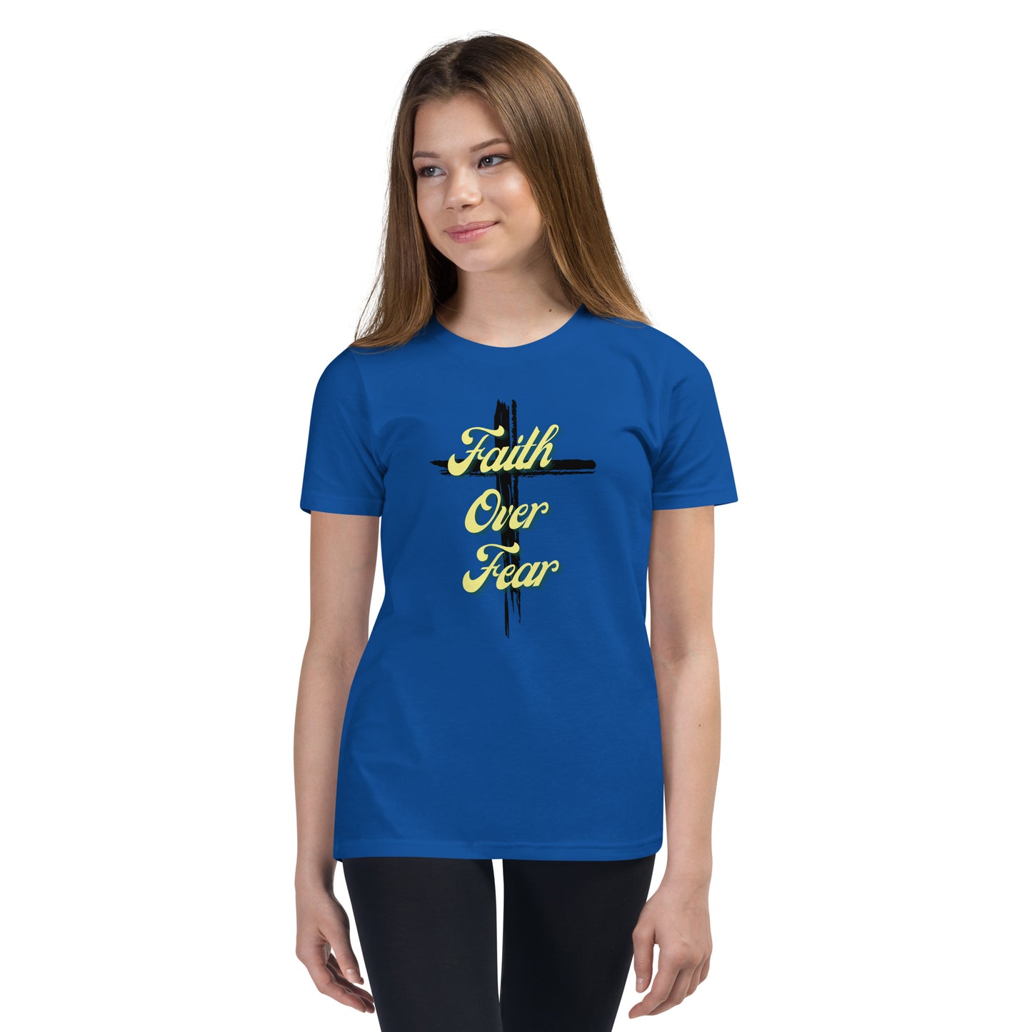 Faith Over Fear Youth Short Sleeve T-Shirt - Upward Focus