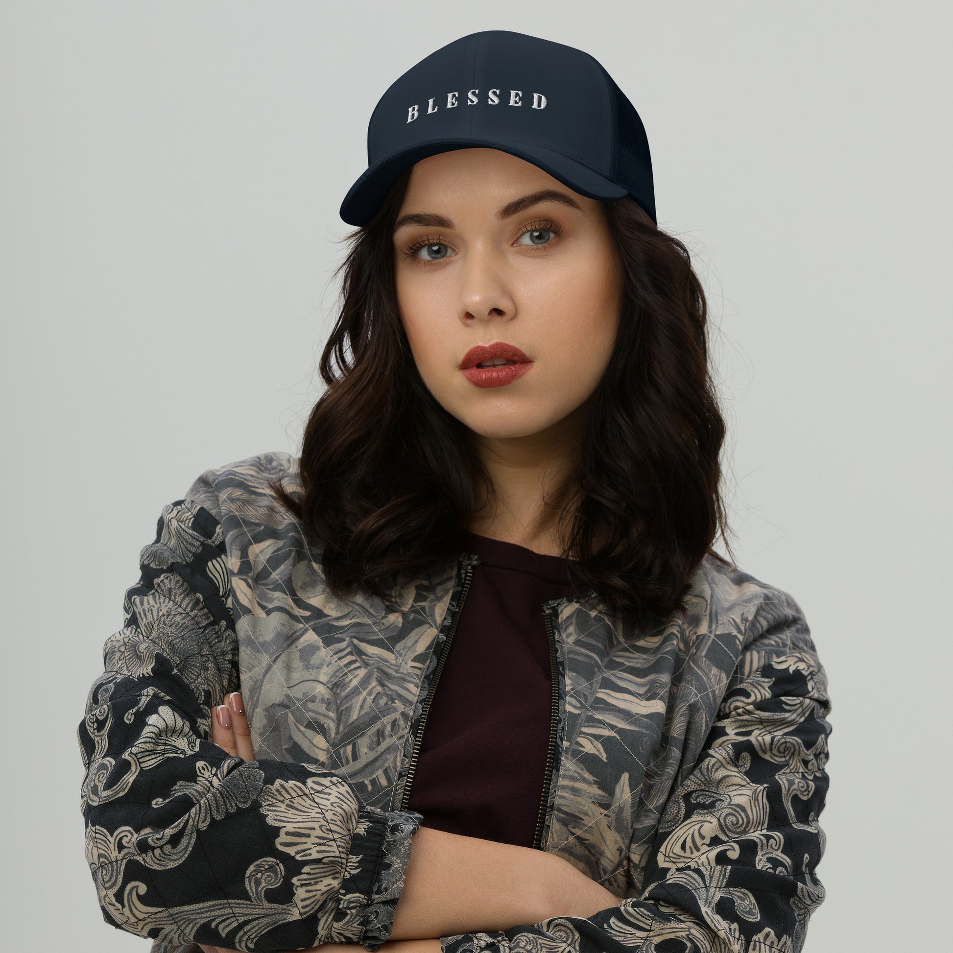 BLESSED Adjustable Trucker Cap - Upward Focus