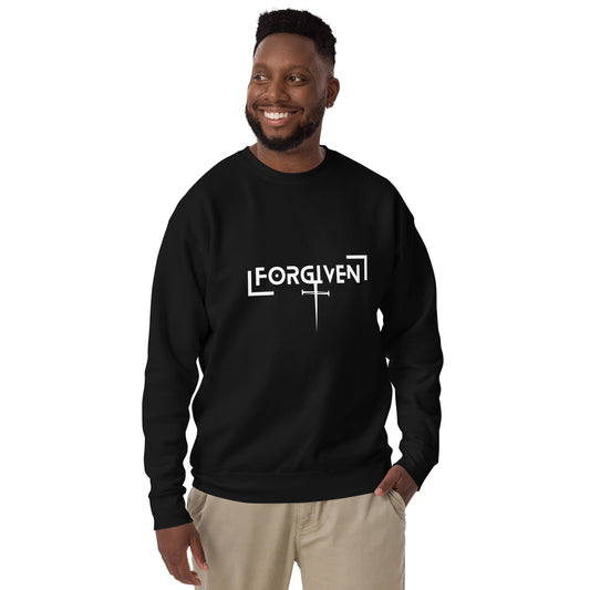 Forgiven Christian Sweatshirt, Forgiven by Jesus, John 1:9 Sweatshirt