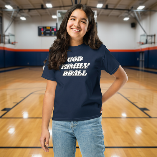 God Family BBall Youth Classic Tee - Upward Focus