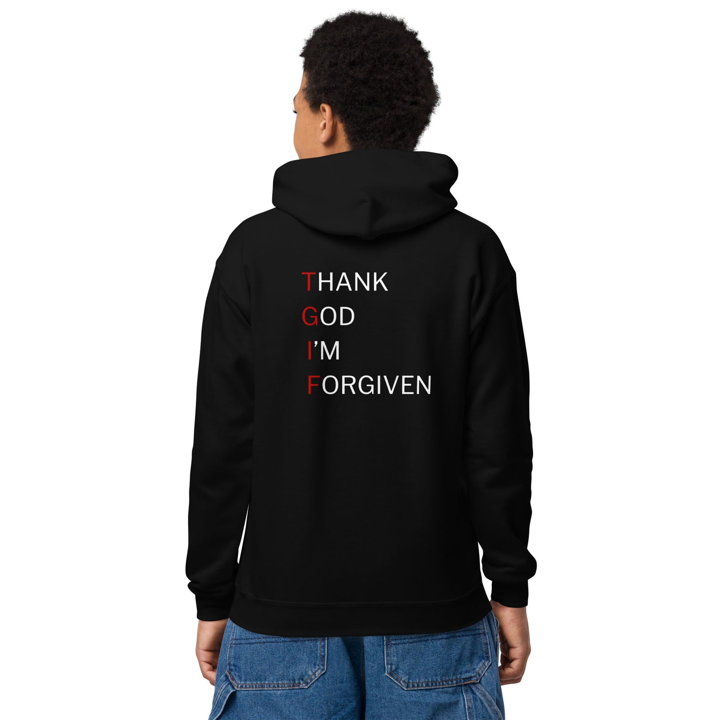 T.G.I.F. Thank God I'm Forgiven Youth Hoodie